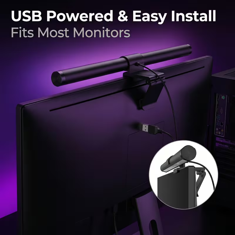 LED Monitor Light Bar With Rem - đánh giá và giá Desk Setup Lamp