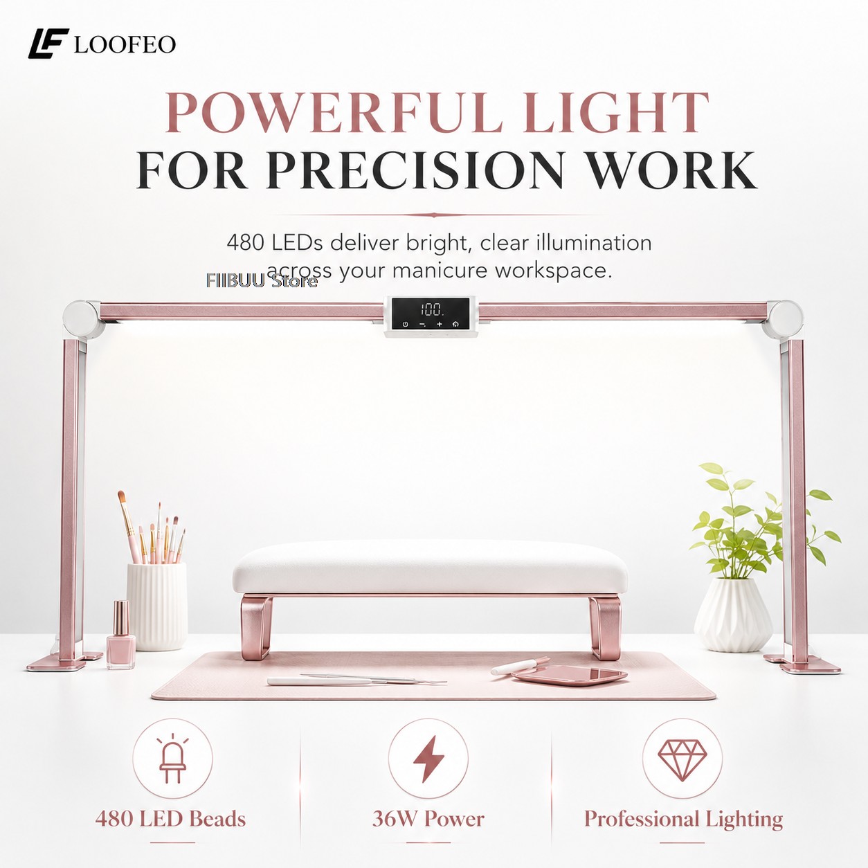 Professional LED Nail Desk Lam - đánh giá và giá Desk Setup Lamp