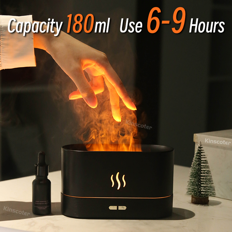 USB Desktop Flame Aroma Diffus - đánh giá và giá Desk Setup Lamp