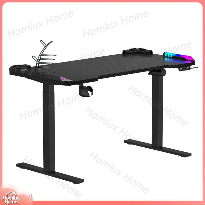 Custom Adjustable RGB LED Desk - đánh giá và giá Desk Setup L Shaped