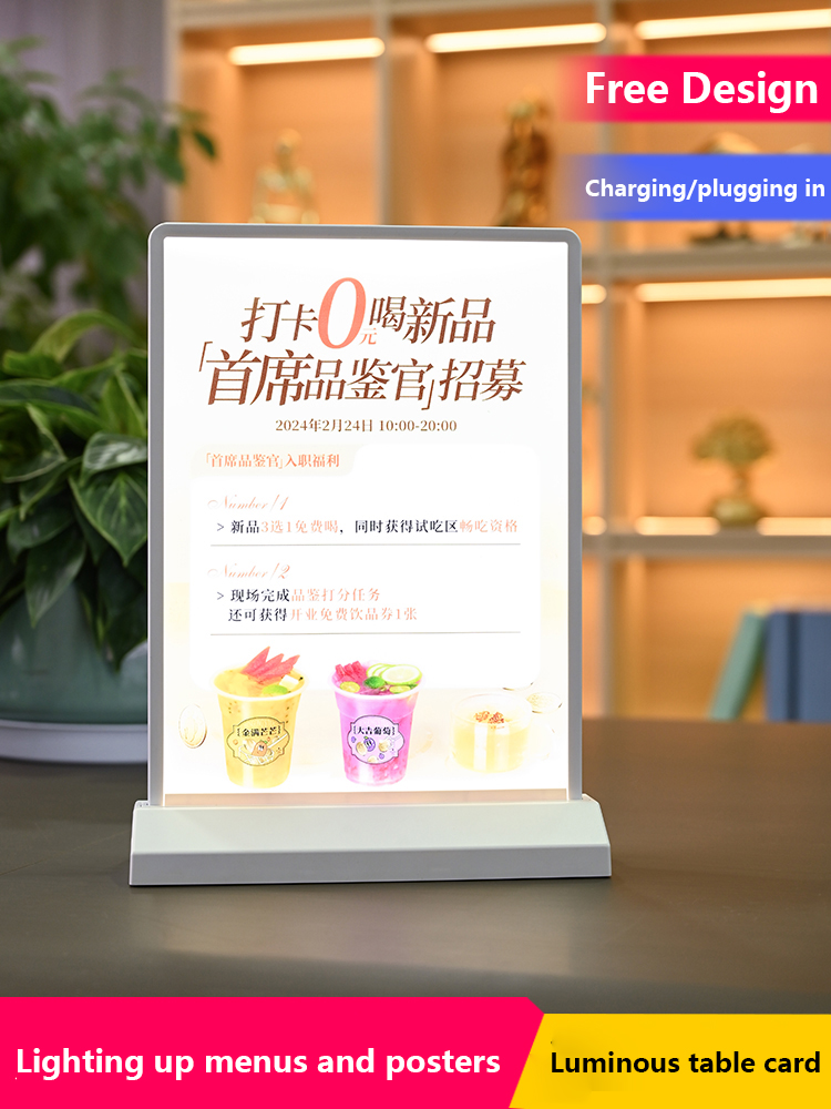 Rechargeable A4 Desktop Advert - đánh giá và giá Desk Setup Lamp